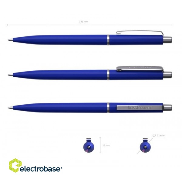 Lodīšu pildspalva ErichKrause SMART, 0.7mm, automātiska, zila image 2