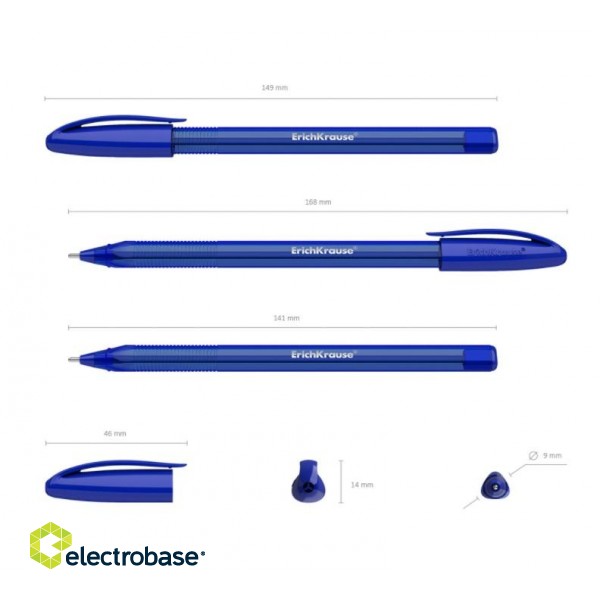 Шариковая ручка ErichKrause U-108 Original Stick, 1мм, синяя фото 2