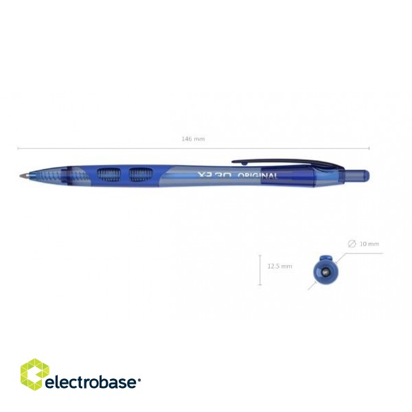 Шариковая ручка ErichKrause XR30 Original, 0.7мм, автоматическая, синяя фото 2