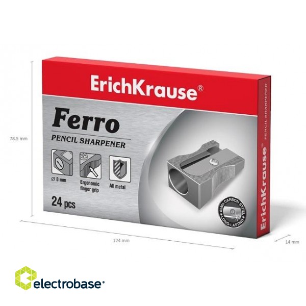 Точилка для карандашей ErichKrause FERRO PLUS, металлическая фото 5