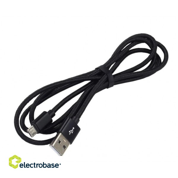 Kabelis USB/micro USB everActive CBB-1.2MB, 1.2m, 2.4A, melns image 1