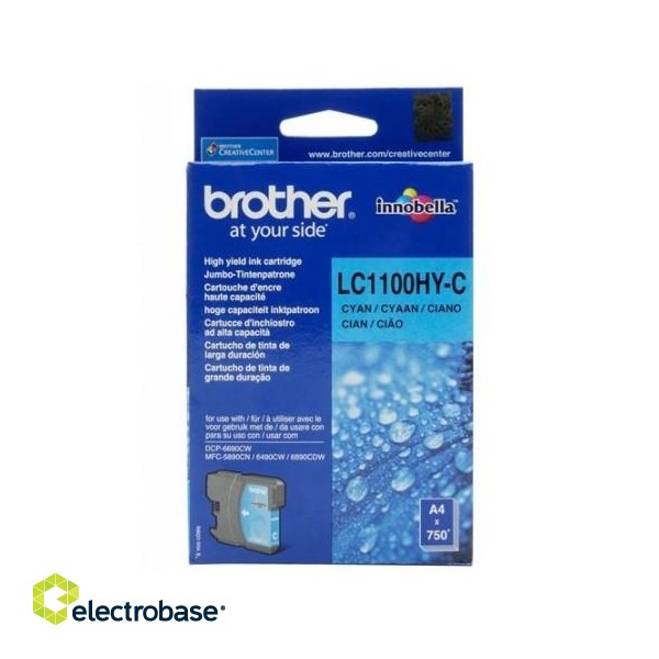 BROTHER LC-1100HYC TONER HIGH CYAN 750P