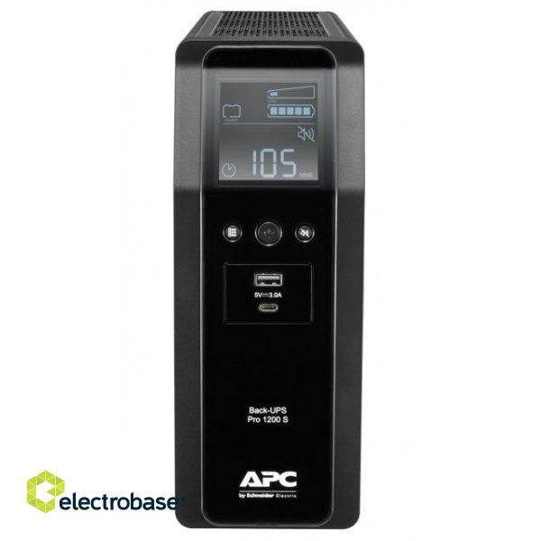 APC BACK UPS PRO BR 1200VA, SINEWAVE,8 OUTLETS, AVR, LCD INTERFACE фото 3