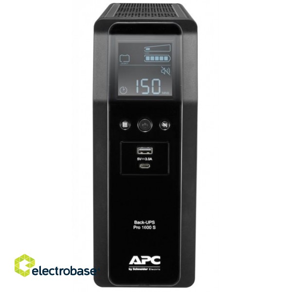 APC BACK UPS PRO BR 1600VA, SINEWAVE,8 OUTLETS, AVR, LCD INTERFACE image 3