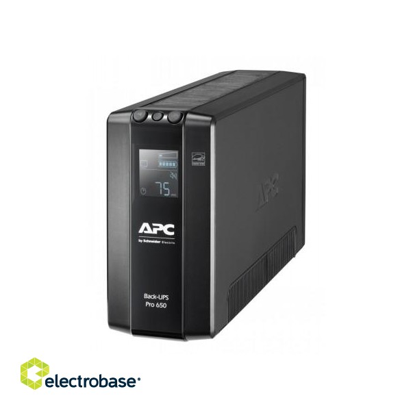 APC BACK UPS PRO BR 650VA, 6 OUTLETS, AVR, LCD INTERFACE image 1