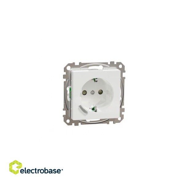 SCHNEIDER ELECTRIC SOCKET 1-PIECE EXXACT 1S/16A/IP20 FLUSH ZB WH
