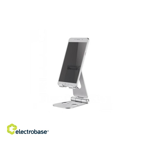 NEWSTAR PHONE DESK STAND (SUITED FOR PHONES UP TO 10"), SILVER image 1