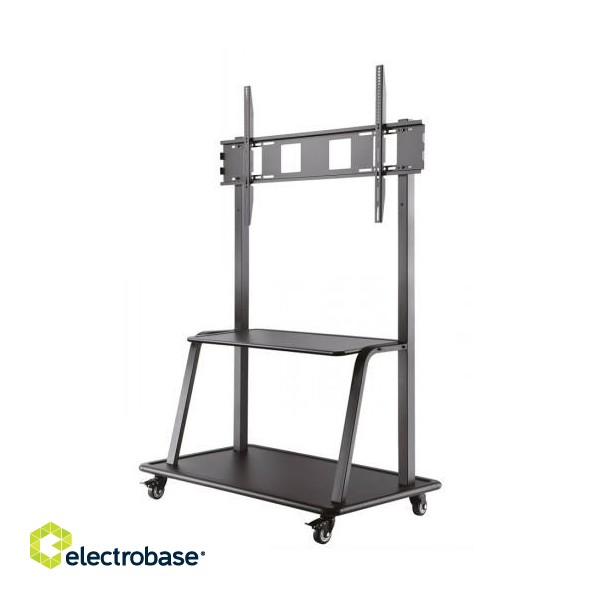 NEWSTAR MOBILE FLAT SCREEN FLOOR STAND (STAND+TROLLEY) (HEIGHT: 137-162 CM) BOX 1/2 60-105" BLACK