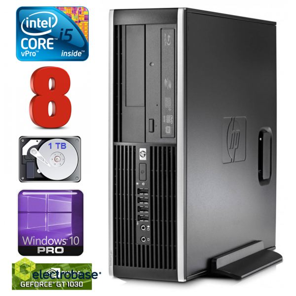 HP 8100 Elite SFF i5-650 8GB 1TB GT1030 2GB DVD WIN10Pro image 1