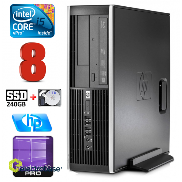 HP 8100 Elite SFF i5-650 8GB 240SSD+1TB DVD WIN10Pro image 1