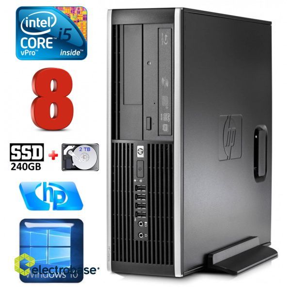 HP 8100 Elite SFF i5-650 8GB 240SSD+2TB DVD WIN10 image 1