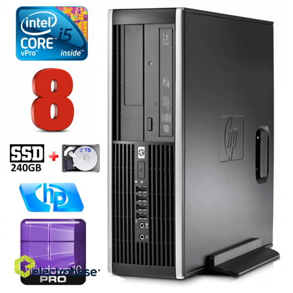 HP 8100 Elite SFF i5-650 8GB 240SSD+2TB DVD WIN10Pro image 1