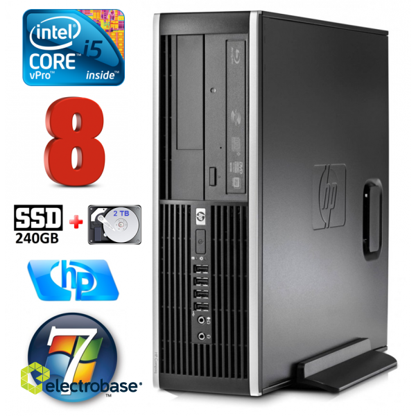 HP 8100 Elite SFF i5-650 8GB 240SSD+2TB DVD WIN7Pro image 1