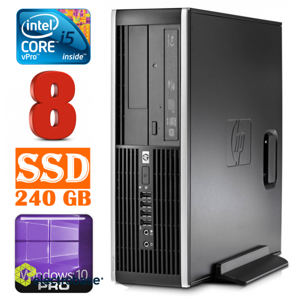 HP 8100 Elite SFF i5-650 8GB 240SSD DVD WIN10Pro paveikslėlis 1