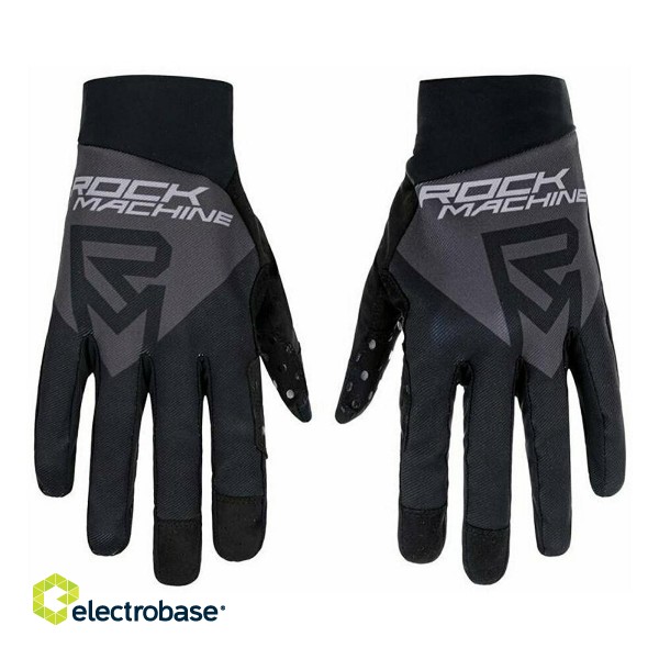 Вело перчатки Rock Machine Race FF, черные/серые, XXL фото 1