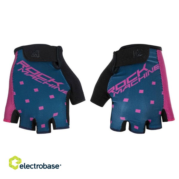 Вело перчатки Rock Machine Race SF, фиолетовые/синие, L