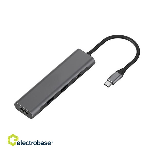 Aдаптер USB Type-C - 2 x USB 3.0, Type-C PD, HDMI