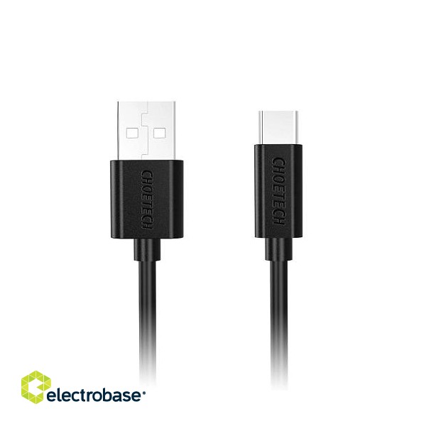 Cable CHOETECH Type-A - Type-C, black, 1m