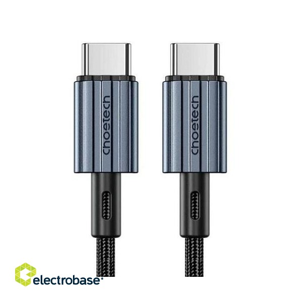 Cable CHOETECH Type-C - Type-C, PD60W, Black, 1.2m