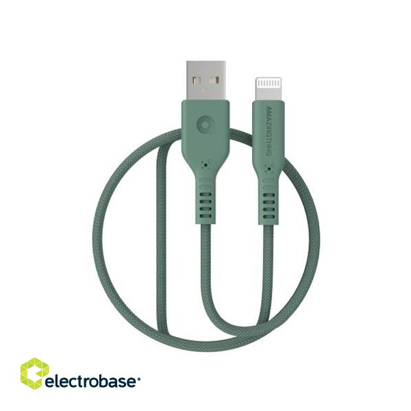 Premium MFI certifield Cable USB A - Lightning, 1.1m (mint) Speed Pro Zeus