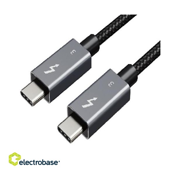 Kабели Thunderbolt 3, USB-C - USB-C, 40Gbps, 100W, 20V/ 5A, 5K/ 60HZ, 2m