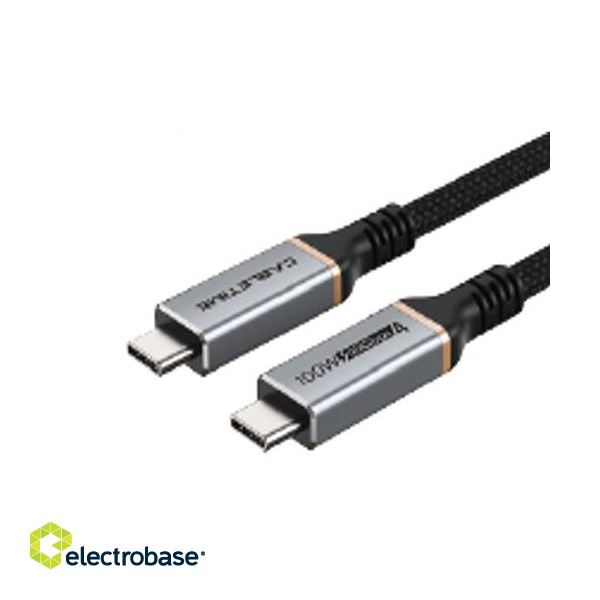 Premium cable USB4, Type C - Type C, 40Gbps, 100W, 20V/ 5A, 8K/ 60HZ, 1m
