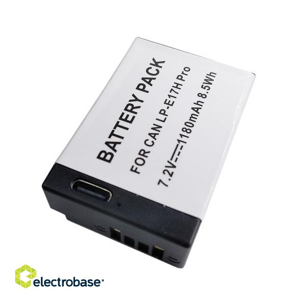CANON Battery LP-E17H Pro (without chip), 1180mAh, USB Type-C
