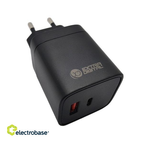 Зарядное устройство EXTRA DIGITAL GaN USB Type-C, USB Type-A: 45 Вт, PPS