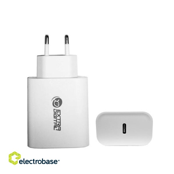 Charger EXTRA DIGITAL USB Type-C: 220V, 20W, PD