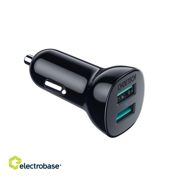 Charger CHOETECH 2xUSB A, 36W, QC3.0