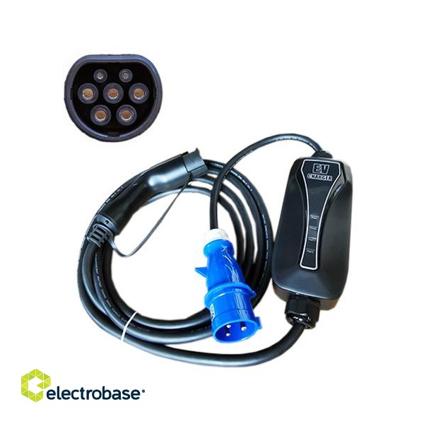 Electric car charger Type 2 - CEE, 6-32A, 7.2kW, 1-phase, 5m