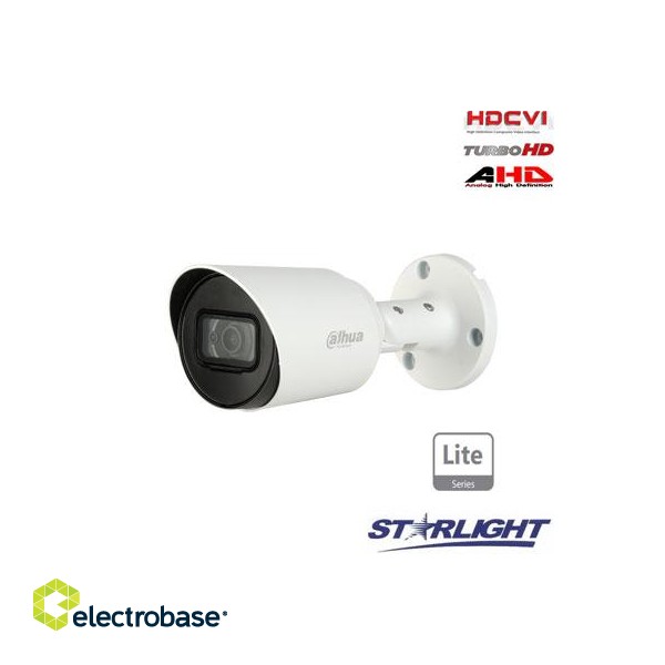 HD-CVI kam. STARLIGHT cilindrinė 2MP su IR iki 30m, 3.6mm obj., STARLIGT sensor., mic, IP67