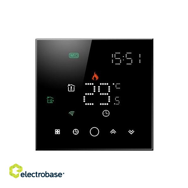 TUYA Programmable Thermostat WiFi, black