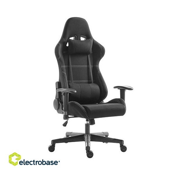 Gaming chair with headrest and lumbar support