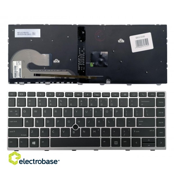 Клавиатура HP: EliteBook 840 G5 846 G5 745 G5 (серебро, с подсветкой)