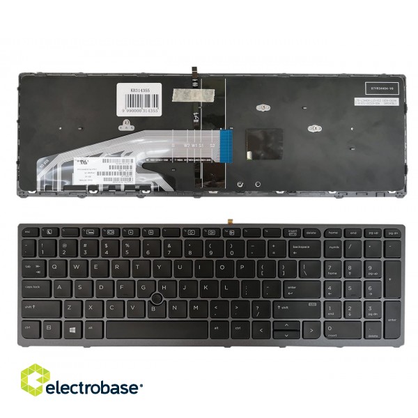 Klaviatūra HP ZBook 15 G3, G4, 17 G3, G4 (US) su pašvietimu
