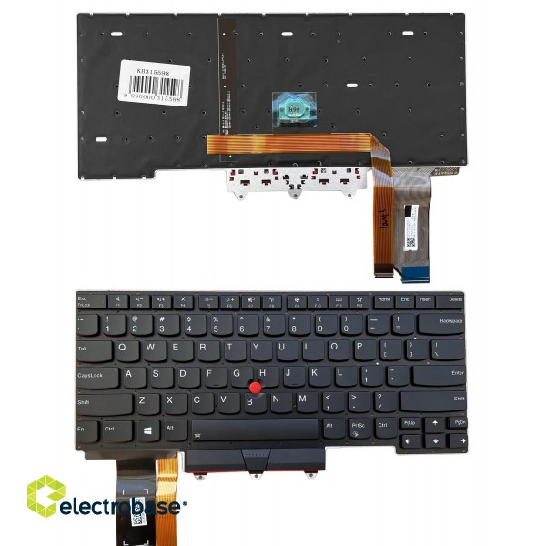 Клавиатура LENOVO Thinkpad E14, с подсветкой, с трекпоинтом, US