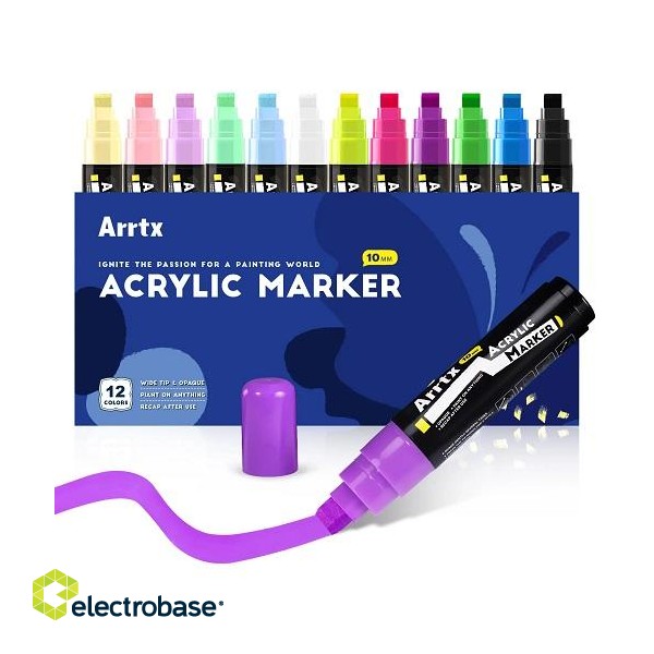Acrylic Marker Pens ARRTX, 12 Colours