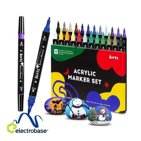 Acrylic Marker Pens ARRTX, 24 Colours