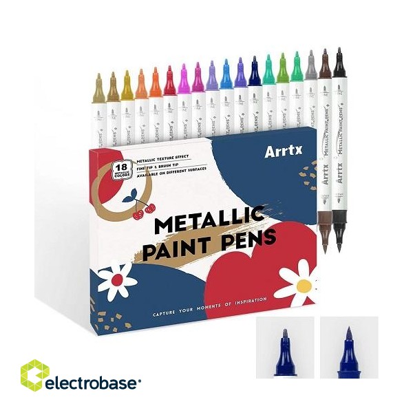 Arrtx 18 Colors Metallic Paint Pens