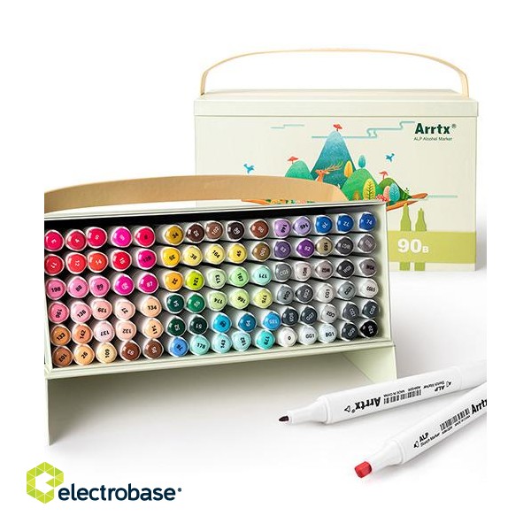 Double-sided Marker Pens ARRTX Alp, 90 Colours