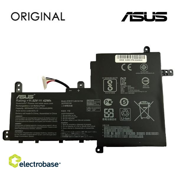 Аккумулятор для ноутбука ASUS B31N1729, 3653mAh, Original