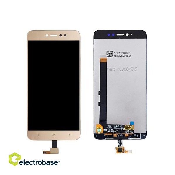Ekranas LCD Xiaomi Redmi Note 5A Prime (auksinis) Restauruotas