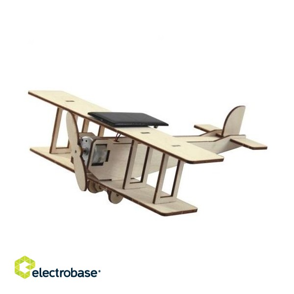 Solar Powered Toy "Biplane Flying Star"