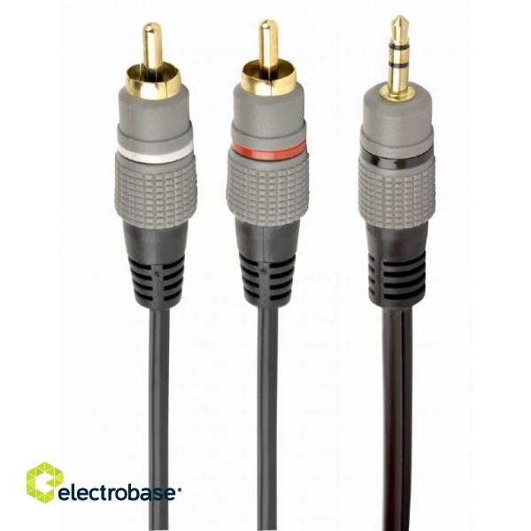 CABLE AUDIO 3.5MM TO 2RCA 1.5M/GOLD CCA-352-1.5M GEMBIRD