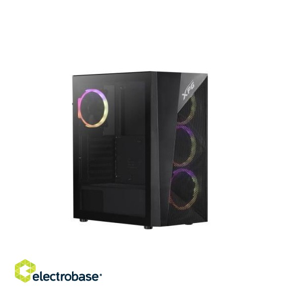 Case|ADATA|XPG LANDER 500|MidiTower|Case product features Transparent panel|Not included|ATX|MicroATX|MiniITX|Colour Black|LANDER5004A-BKCWW