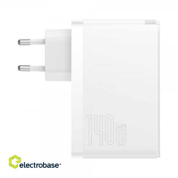 MOBILE CHARGER WALL 140W/WHITE CCGP100202 BASEUS фото 2