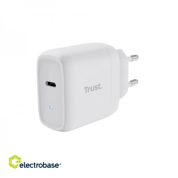 MOBILE CHARGER WALL MAXO 65W/USB-C WHITE 25139 TRUST image 1