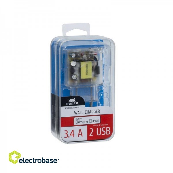 MOBILE CHARGER WALL/TRANSPAREN VA4125 TD2 RIVACASE image 3