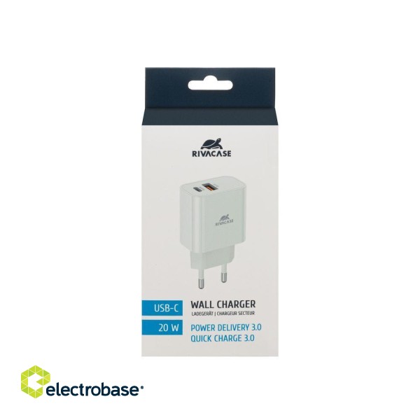 MOBILE CHARGER WALL/WHITE PS4102 W00 RIVACASE image 2
